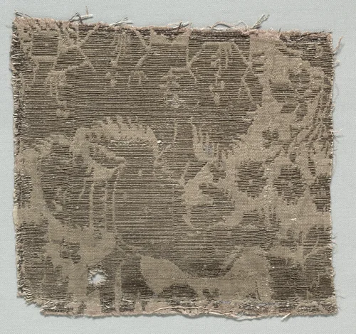 Silk Fragment by Unknown, textile, 1425-1450