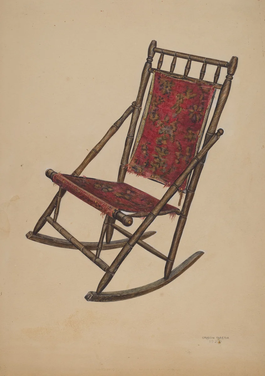 Rocking chair by Orison Daeda, index of american design, 1939