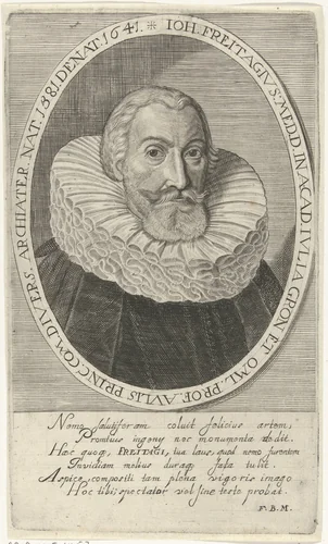 Portret van Johannes Freijtag by Steven van Lamsweerde, print, 1654