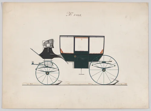 Coach #3022 by Brewster & Co., drawing, 1874