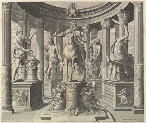 Allegory on the Glory of Emperor Ferdinand II by Antonio Circignano, print, 1600-1640