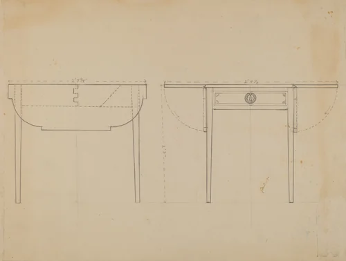 Table by Bernard Gussow, index of american design, 1935-1942