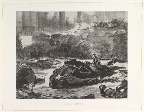 Civil War by Edouard Manet, print, 1874