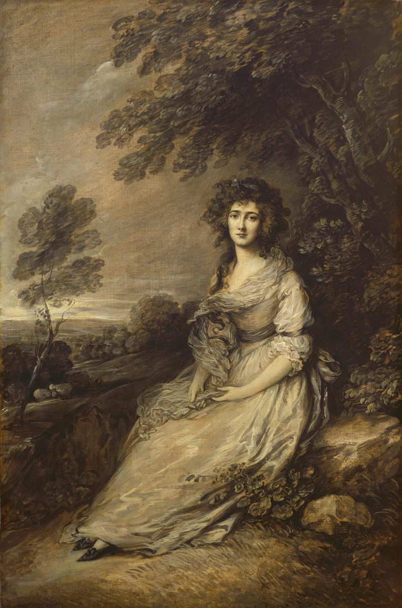 Mrs. Richard Brinsley Sheridan by Gainsborough Dupont, painting, 1787-1796
