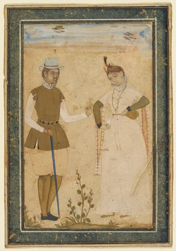 A European Couple by Ali Riza, painting, 1605-1632