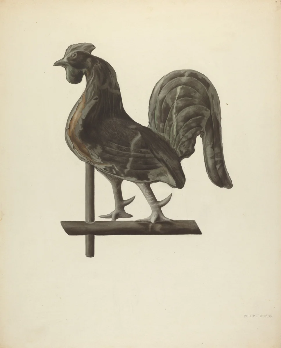 Weather Vane Finial by Philip Johnson, index of american design, 1938