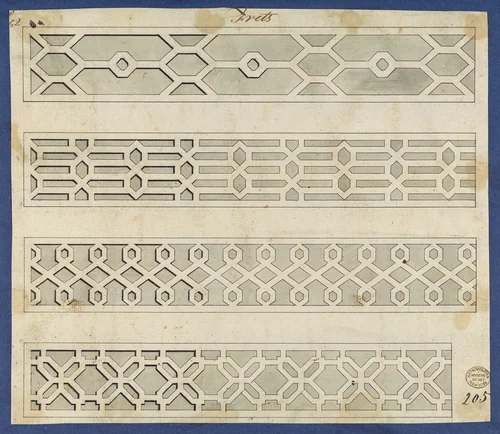 Frets, from Chippendale Drawings, Vol. II by Thomas Chippendale, drawing, 1754