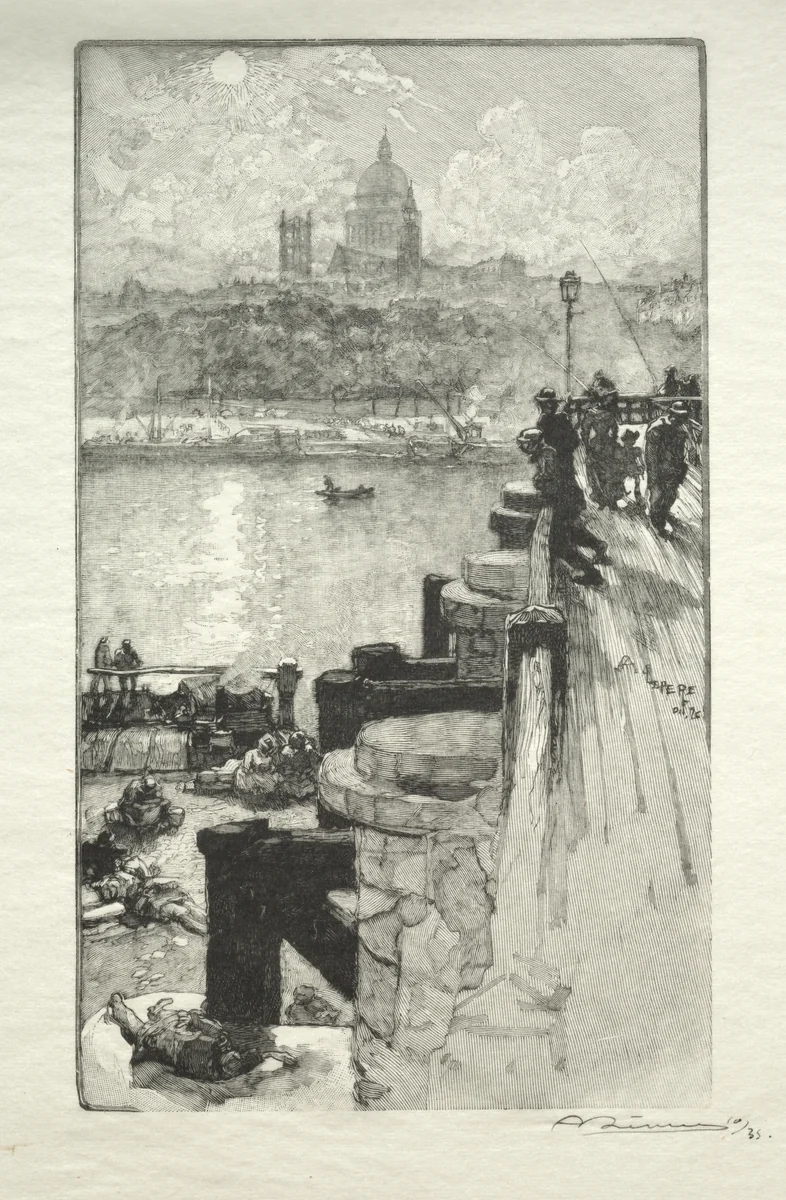 Montagne Ste. Genevieve by Auguste Louis Lepère, print, 1890