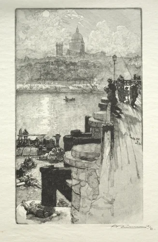 Montagne Ste. Genevieve by Auguste Louis Lepère, print, 1890