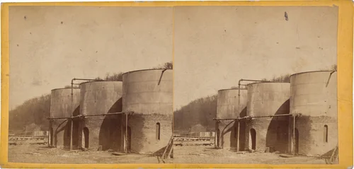 Oil Tanks, Clark & Sumner, Standard Petroleum Refinery, Pittsburg, Pennsylvania by Thomas H. Johnson, photograph, 1860-1870