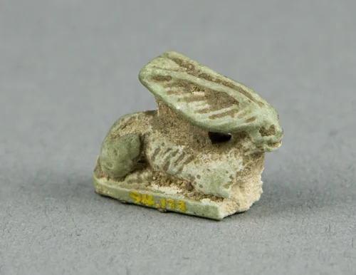 Amulet of a Cape Hare by Egyptian, metalwork, -664--332