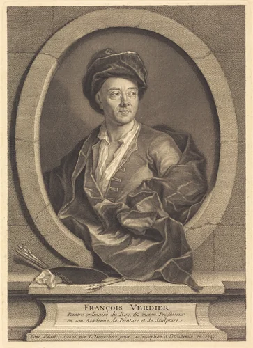 Francois Verdier by Etienne Desrochers; Jean Ranc, print, 1723