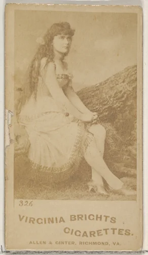 Card 326, from the Actors and Actresses series (N45, Type 5) for Virginia Brights Cigarettes by Allen & Ginter, photograph, 1885-1891