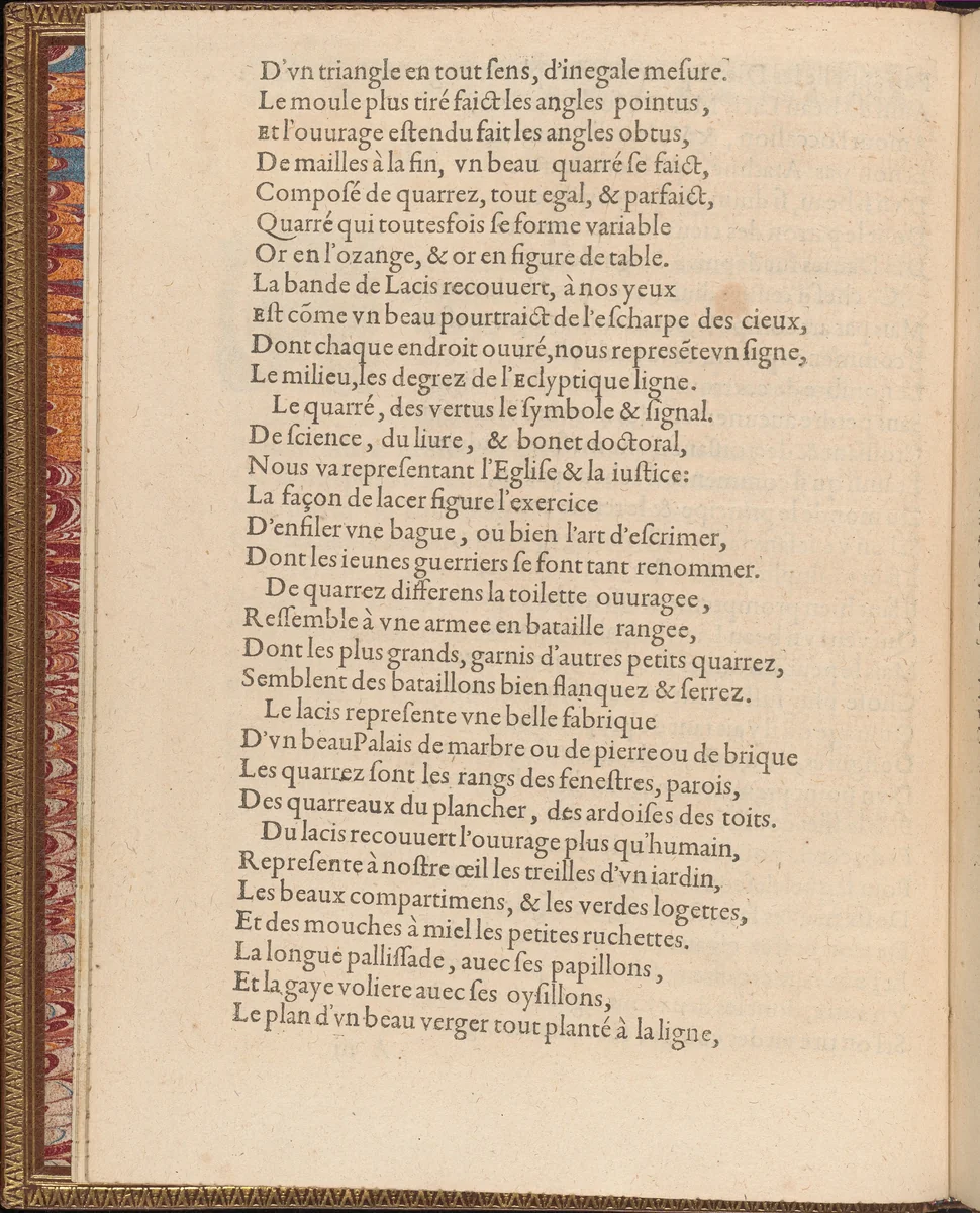 La Pratique de l'Aiguille, page 3 (verso) by Matthias Mignerak, book, 1605