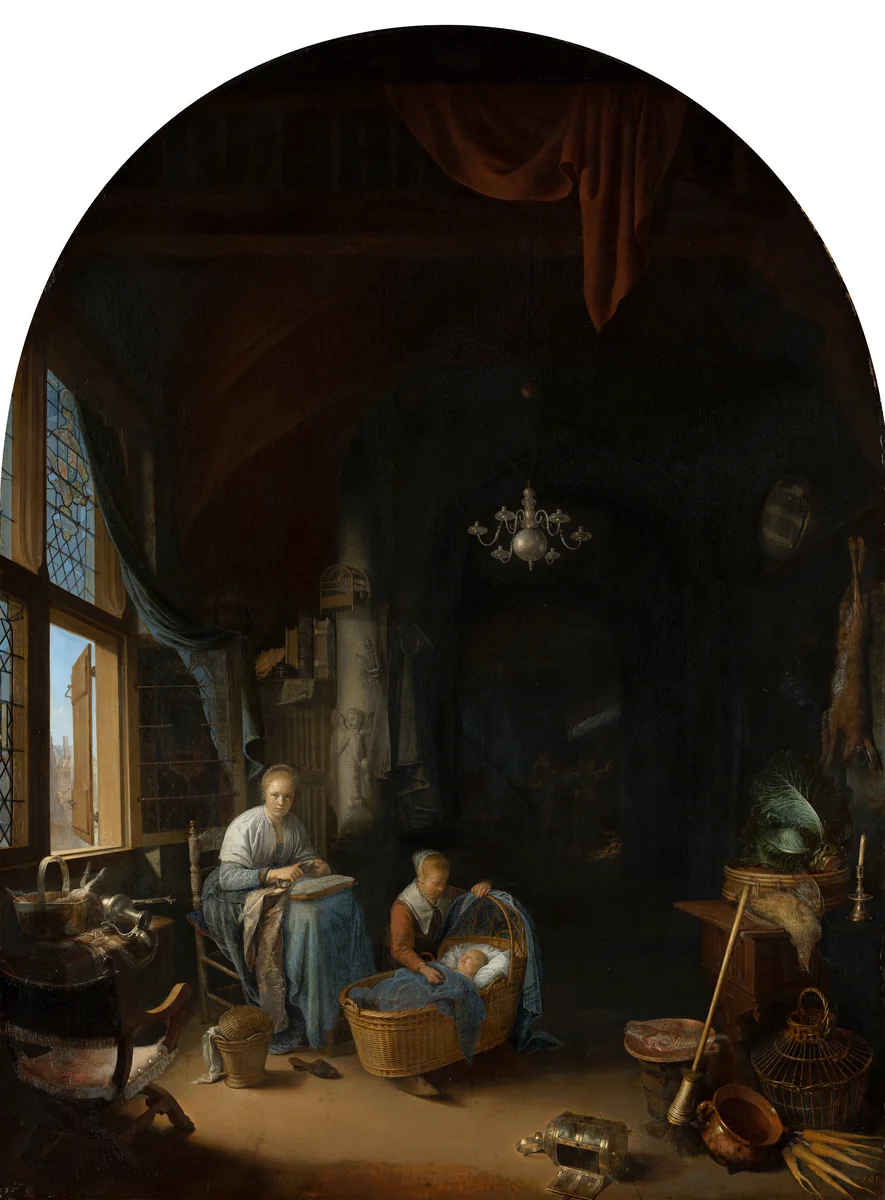 The Young Mother by Gerrit Dou, painting, 1658
