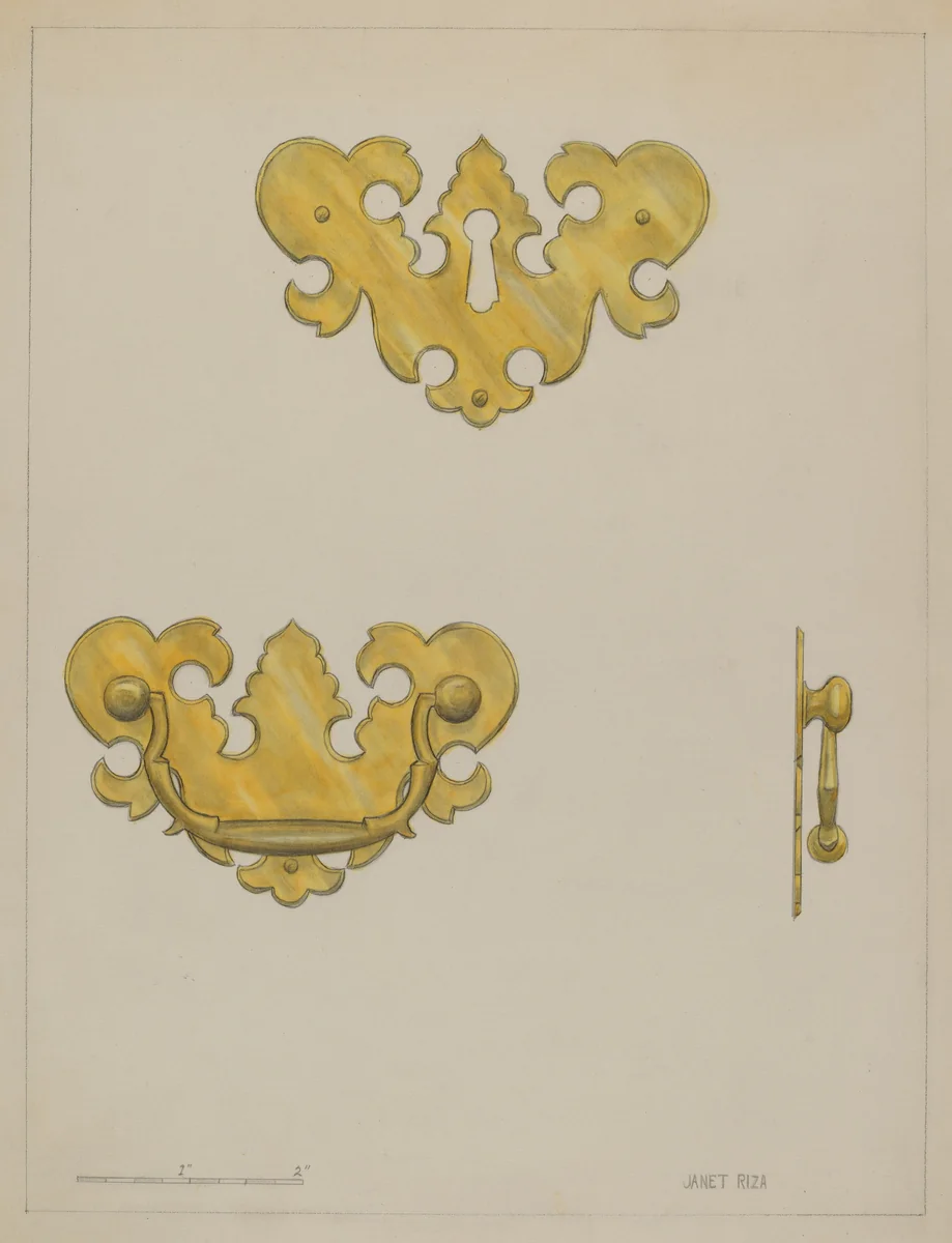 Drawer Pull by Janet Riza, index of american design, 1936