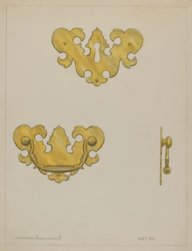 Drawer Pull by Janet Riza, index of american design, 1936