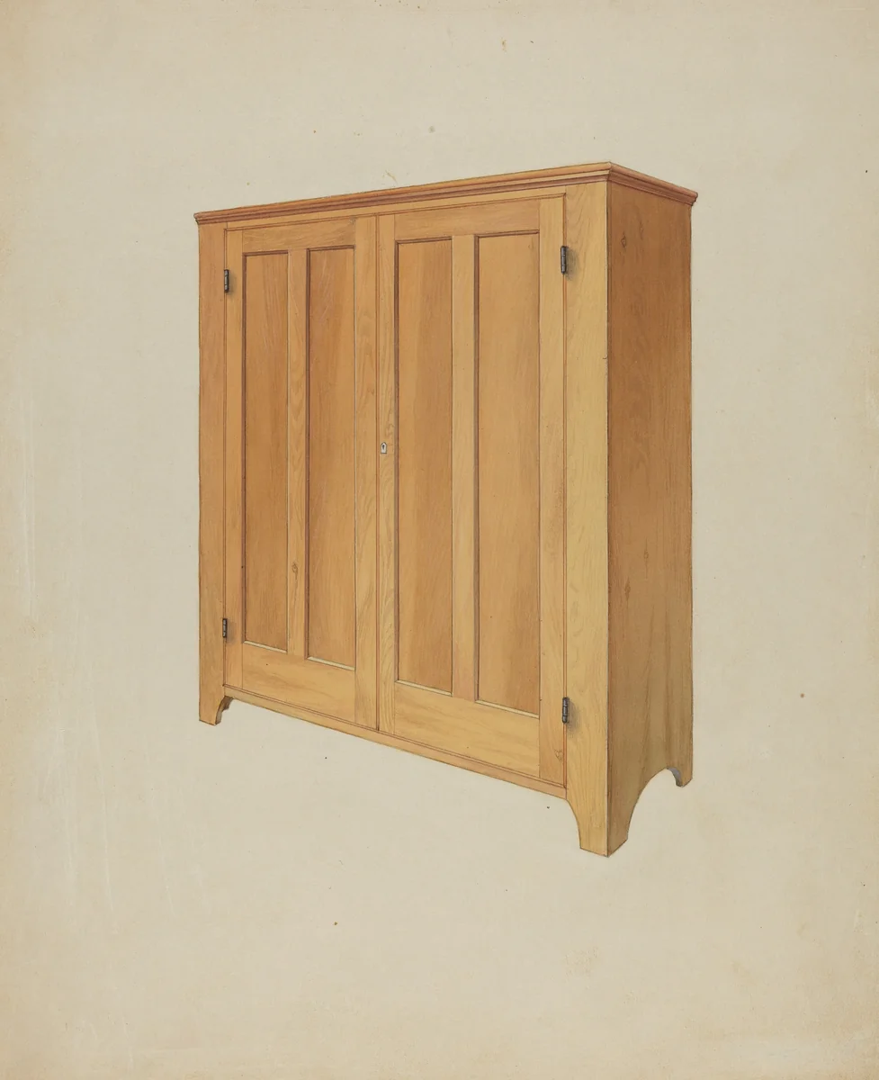 Shaker Cabinet by Winslow Rich, index of american design, 1937