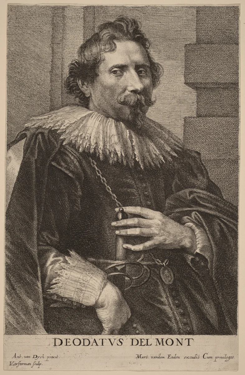 Deodat Delmont by Lucas Emil Vorsterman; Sir Anthony van Dyck, print, 1626-1641