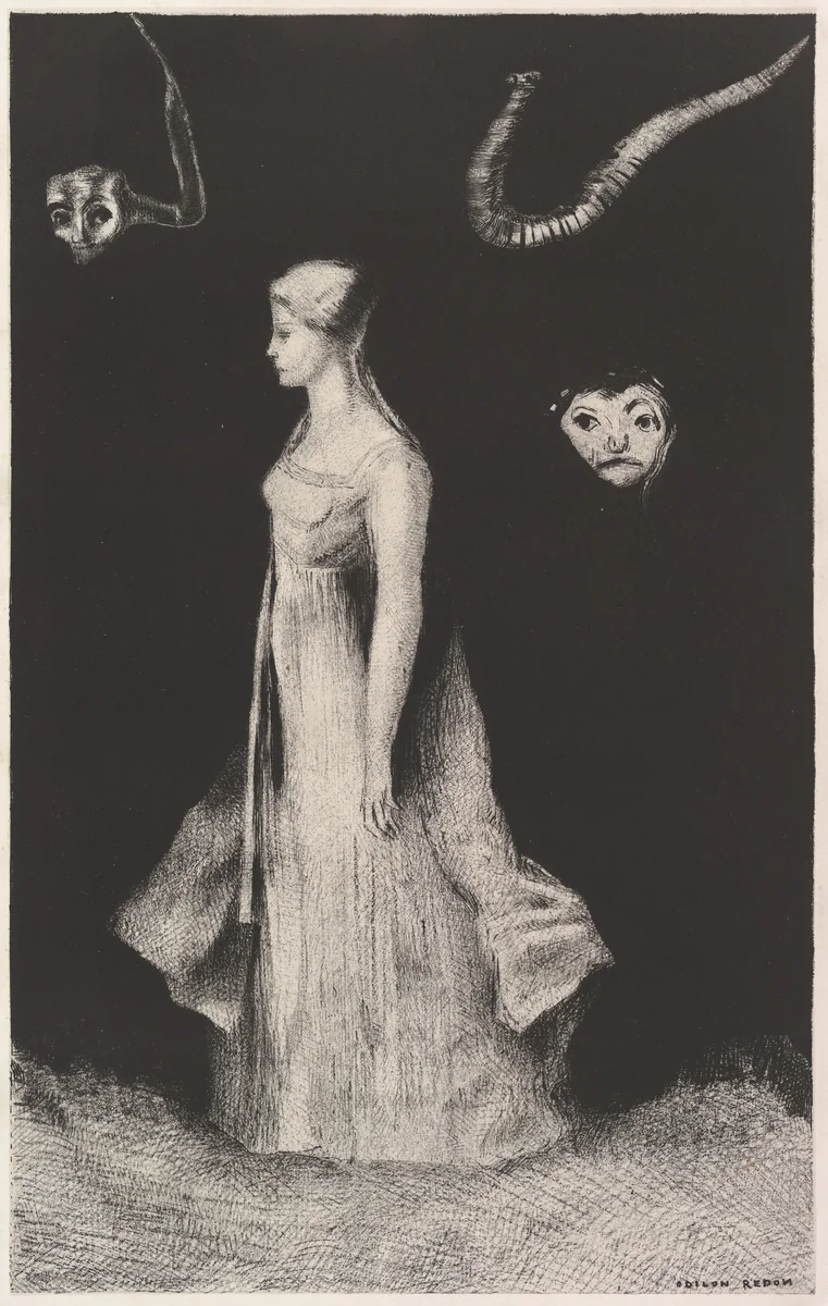 Haunting by Odilon Redon, print, 1893-1894