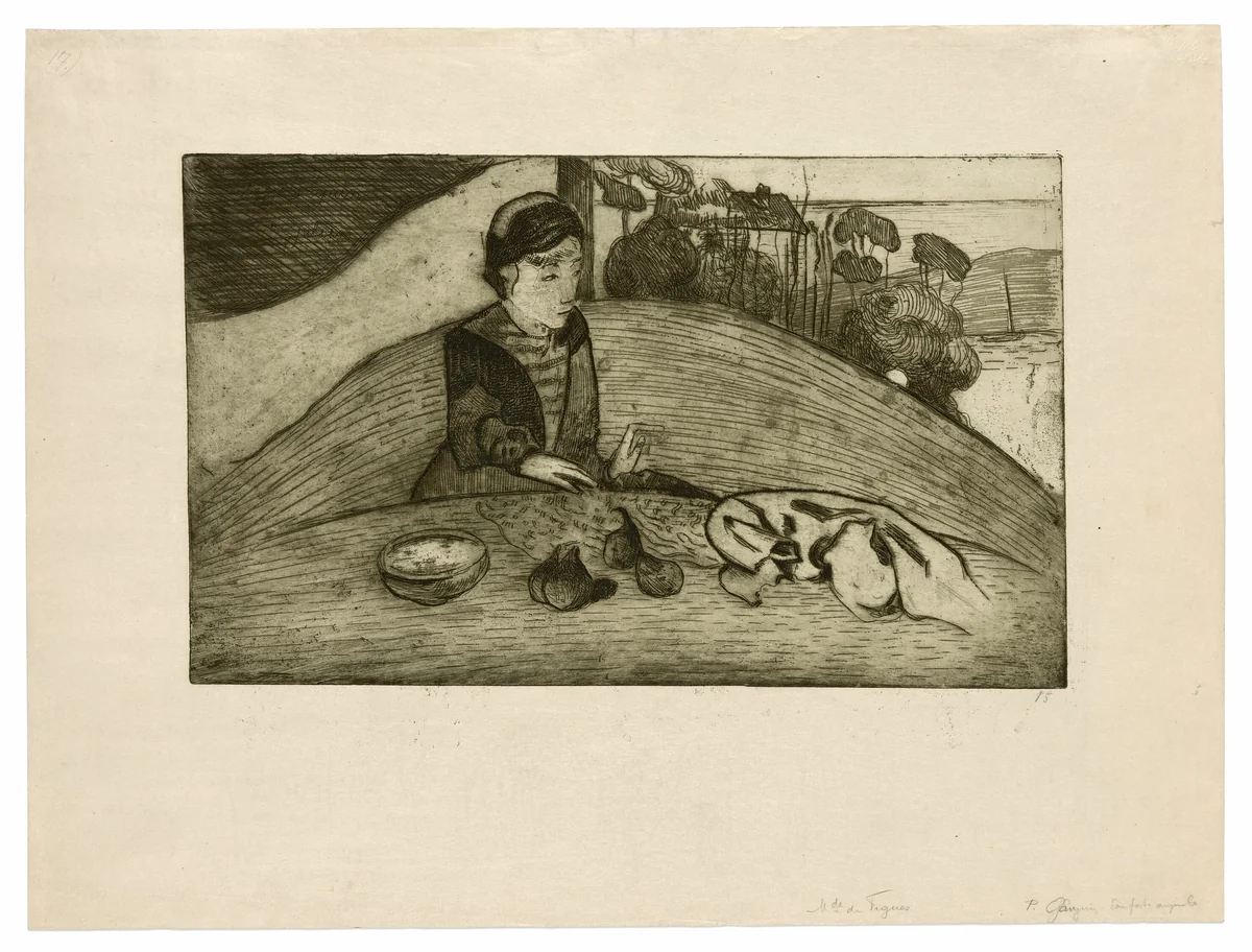 The Woman with Figs by Paul Gauguin, print, 1894