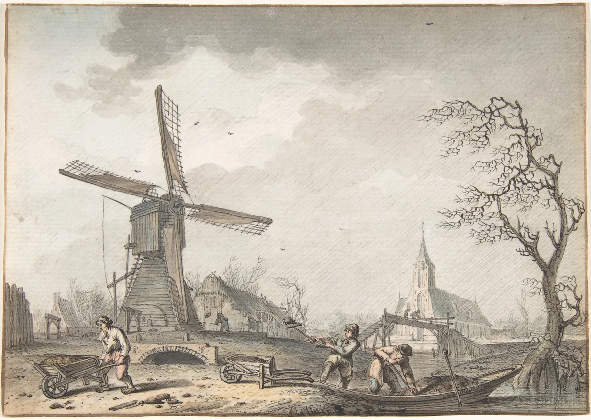February by Hendrik Meijer, drawing, 1772
