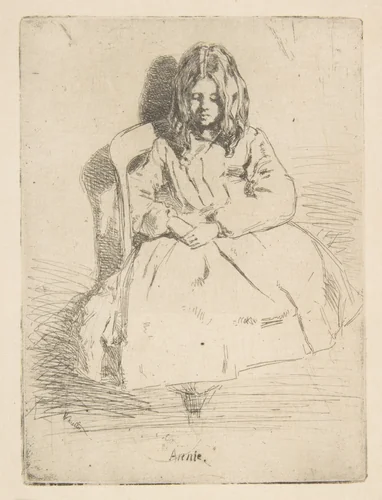 Annie Seated by James McNeill Whistler, print, 1858-1859