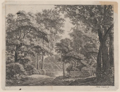 The Trimmed Groves by Anthonie Waterloo, print, 1620-1690