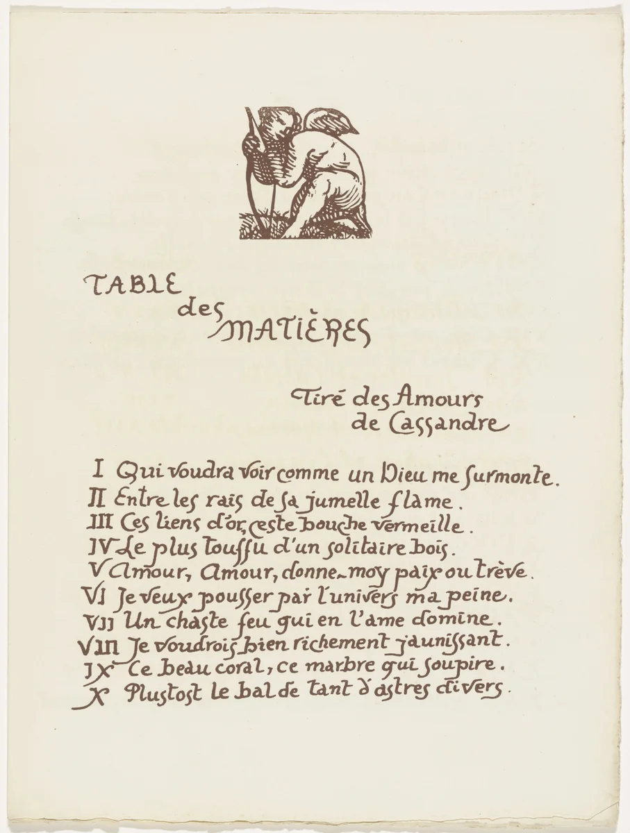 Headpiece (folio 128) from Les Amours (The Loves) by Émile Bernard, illustrated book, 1915