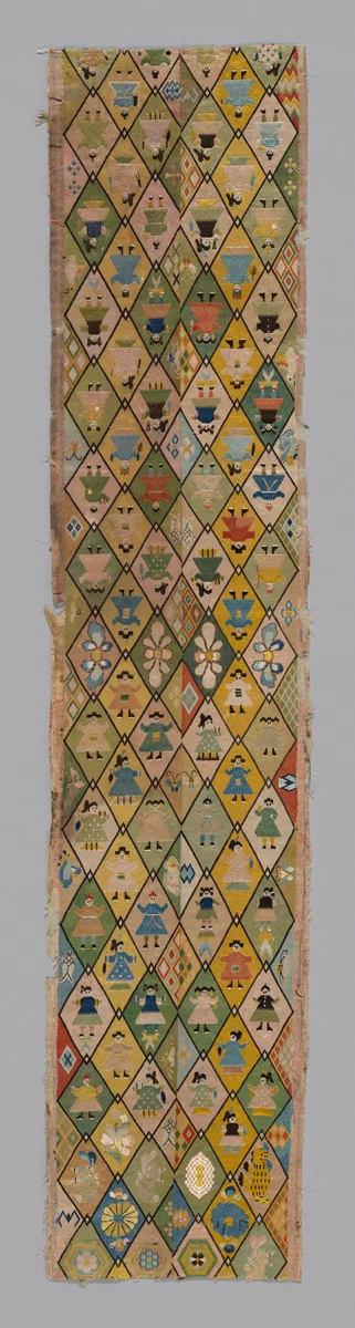 Panel (For Sleeve Bands) by Han-Chinese, textile, 1875-1900