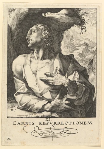 St. Jude Thaddaeus, from "Christ, the Apostles and St. Paul with the Creed" by Hendrick Goltzius, print, 1584-1594
