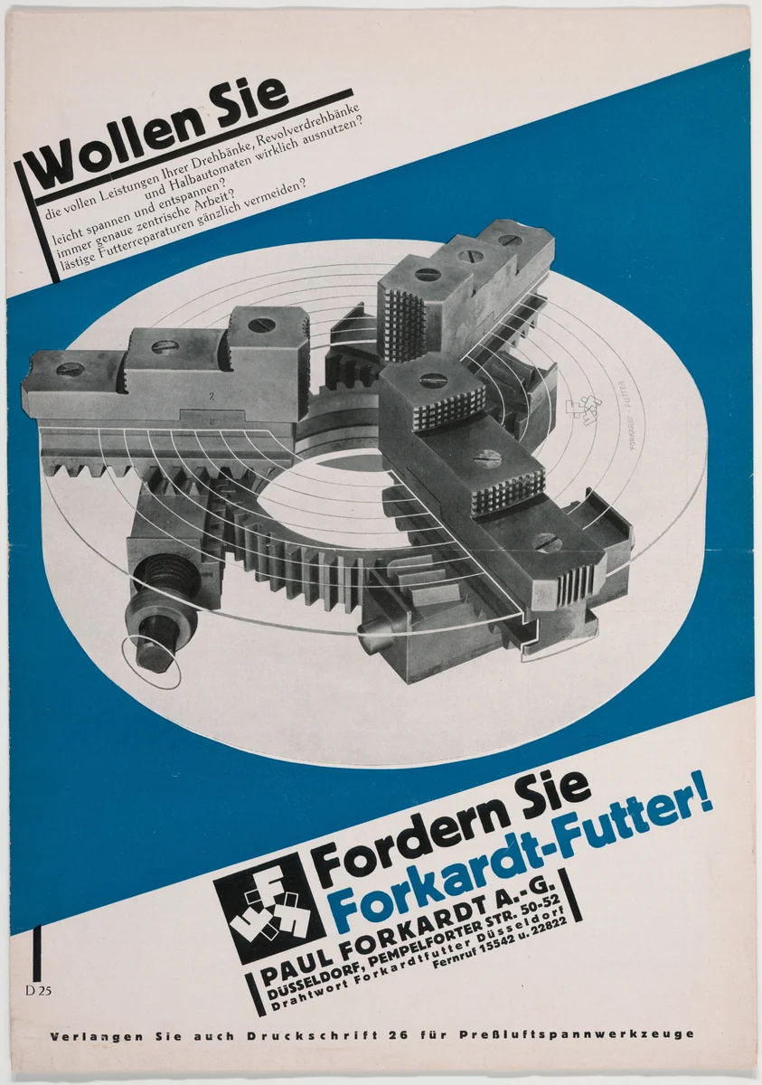 Fordern Sie Forkardt-Futter by Max Burchartz, design, 1926