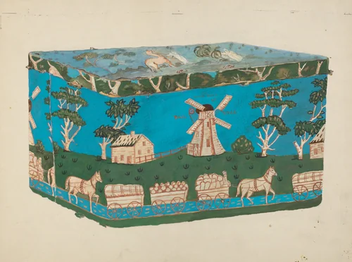 Bandbox by Jessie M. Youngs, index of american design, 1953