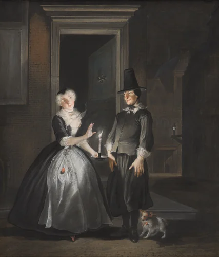 Reinier Adriaansz's Declaration of Love by Cornelis Troost, pastel, 1737