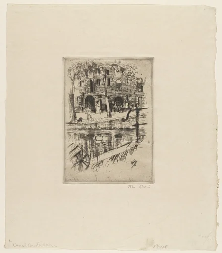 Canal, Amsterdam by John Marin, print, 1906