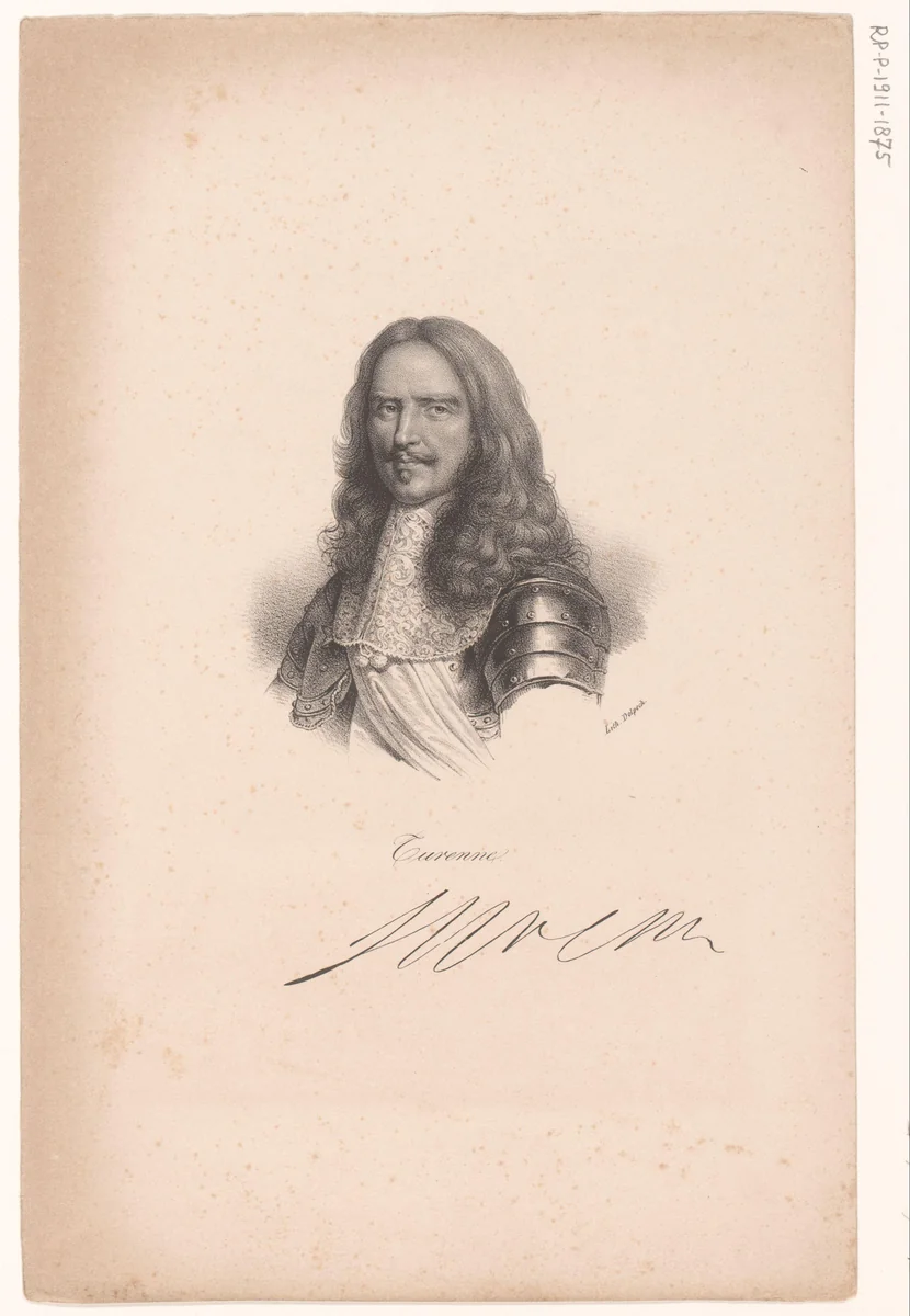 Portret van Henri de La Tour d'Auvergne, genaamd Turenne by anonymous, print, 1818-1842