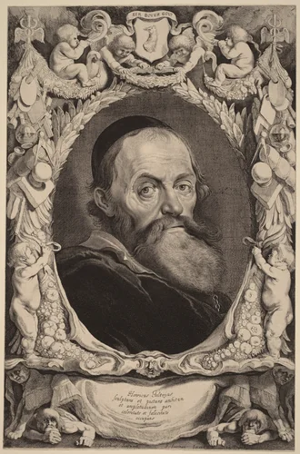 Hendrick Goltzius by Jonas Suyderhoff; Pieter Claesz Soutman, print, 1649