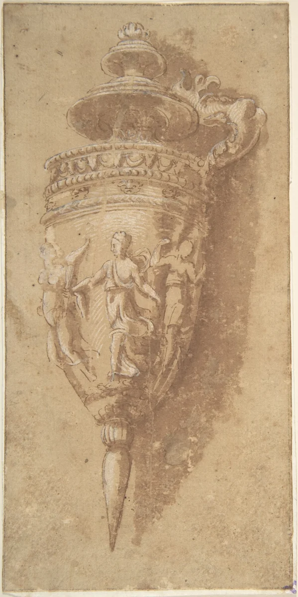 Design for a Decorative Vessel by anonymous, drawing, 1500-1599