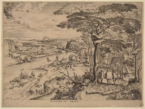 Euntes in Emaus (The Pilgrims to Emmaus) by Johannes van Doetechum
Lucas van Doetechum
Pieter Bruegel
Hieronymus Cock, print, 1555-1557