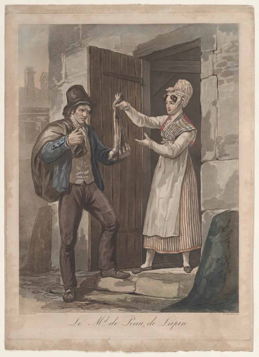 Le Md. de Peau de Lapin by Louis Philibert Debucourt, print, 1775-1832