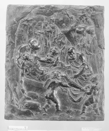 Entombment by Monogrammist CB, metalwork, 1600-1699