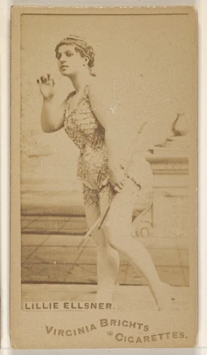 Lillie Ellsner, from the Actors and Actresses series (N45, Type 1) for Virginia Brights Cigarettes by Allen & Ginter, photograph, 1885-1891