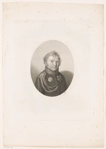 Portret van Friedrich Adolf Ludwig von Bismarck by Friedrich Wilhelm Bollinger, print, 1813-1825