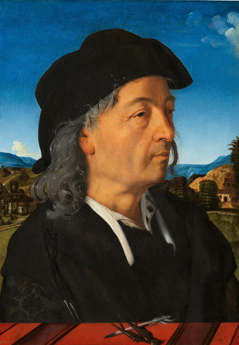 Giuliano & Francesco Giamberti da Sangallo Piero di Cosimo (1462–1522) by Piero di Cosimo, painting, 1482-1485