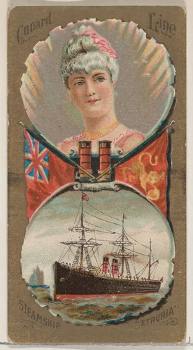 Etruria Steamship, Cunard Line, from the Ocean and River Steamers series (N83) for Duke brand cigarettes by W. Duke, Sons & Co., print, 1887