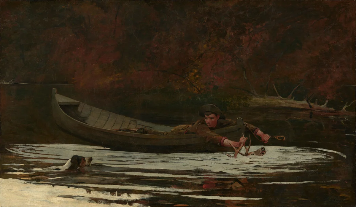 Hound and Hunter by Winslow Homer, painting, 1892