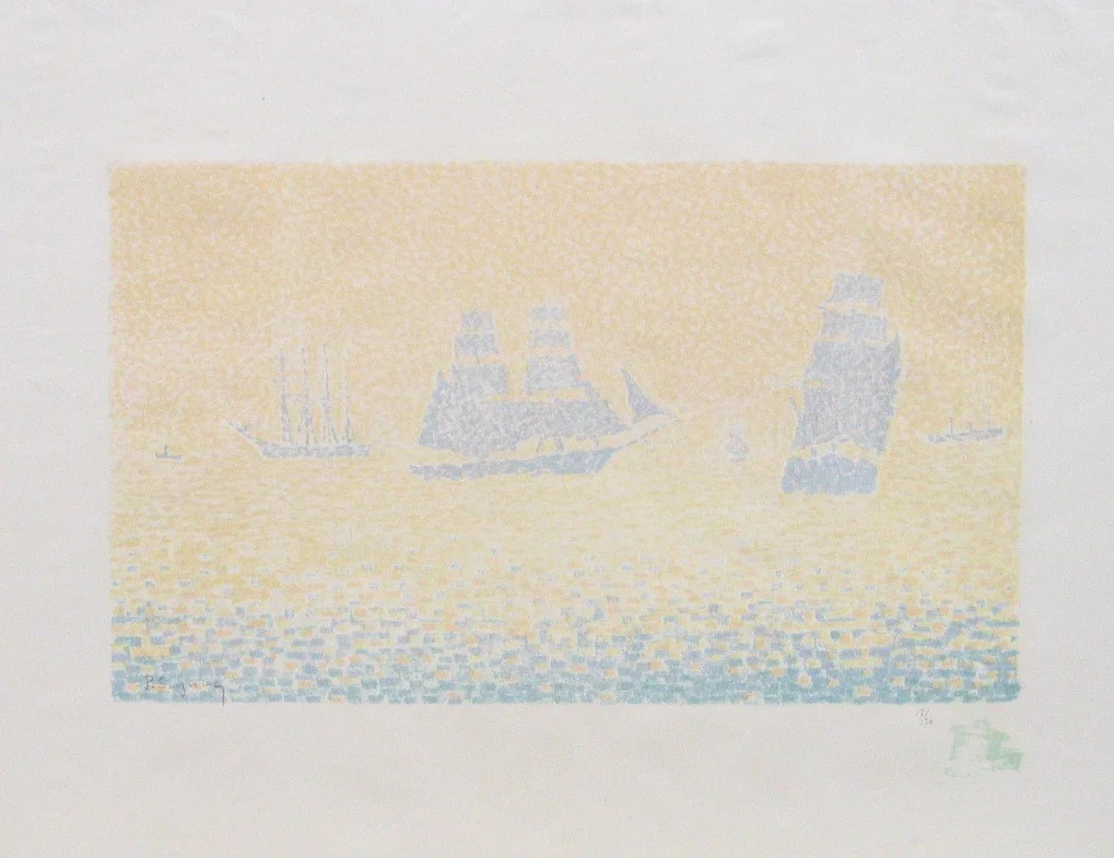 The Boats by Paul Signac, print, 1895