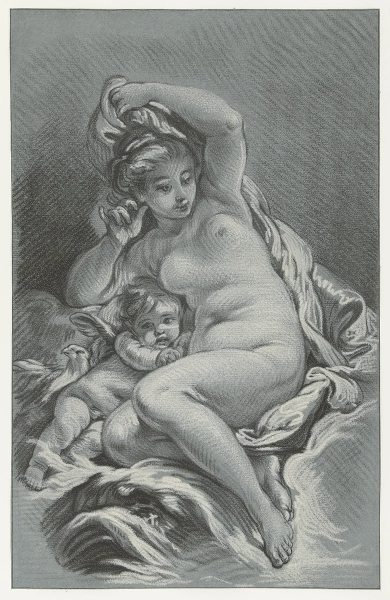 Venus en Cupido by Louis Marin Bonnet, print, 1767