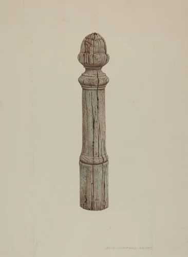 Carved Wooden Hitching Post by Rose Campbell-Gerke, index of american design, 1939