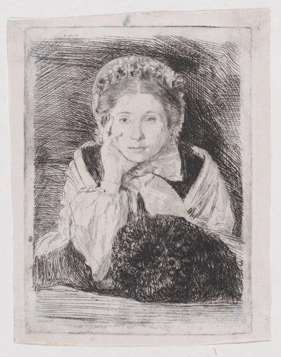 Marguerite De Gas, the Artist's Sister by Edgar Degas, print, 1860-1862